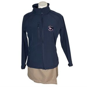CARDIFF CITY FC Football Club Blue Jacket Softshell Full Zip Womens Medium Fit
